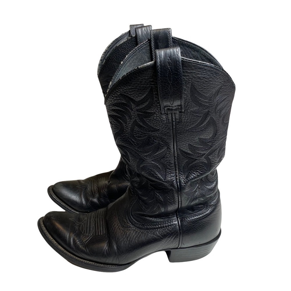 Ariat ✪ Heritage Classic Western Leather Cowboy Boots Boot ✪ Black 10D - Picture 6 of 16